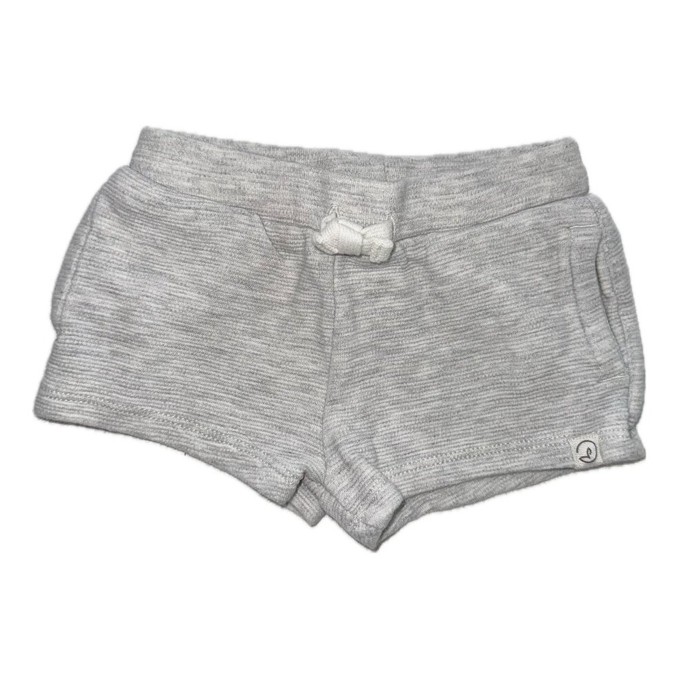 Organic Stylish Light Gray Knit Shorts, 6 months